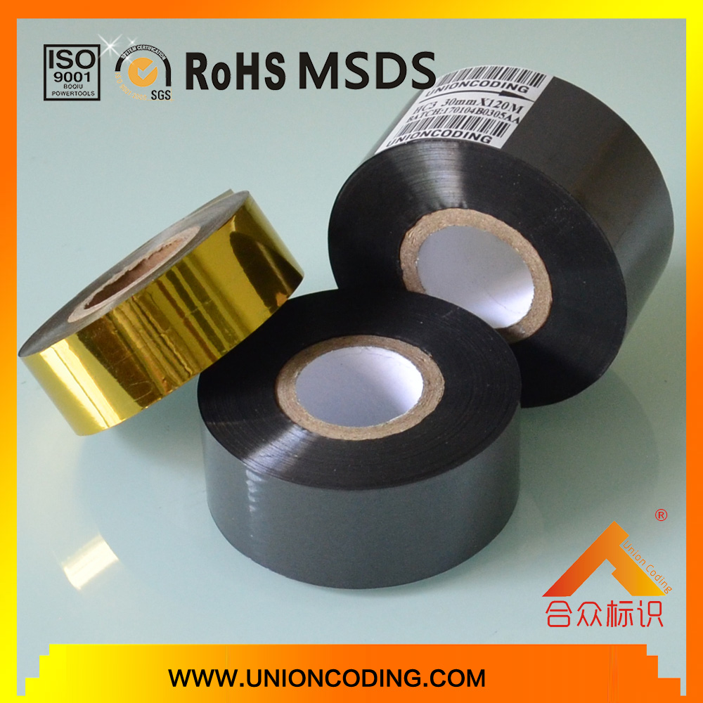 HC3 Type Black Color 30mm Width Ink Ribbon for Packaging Bags