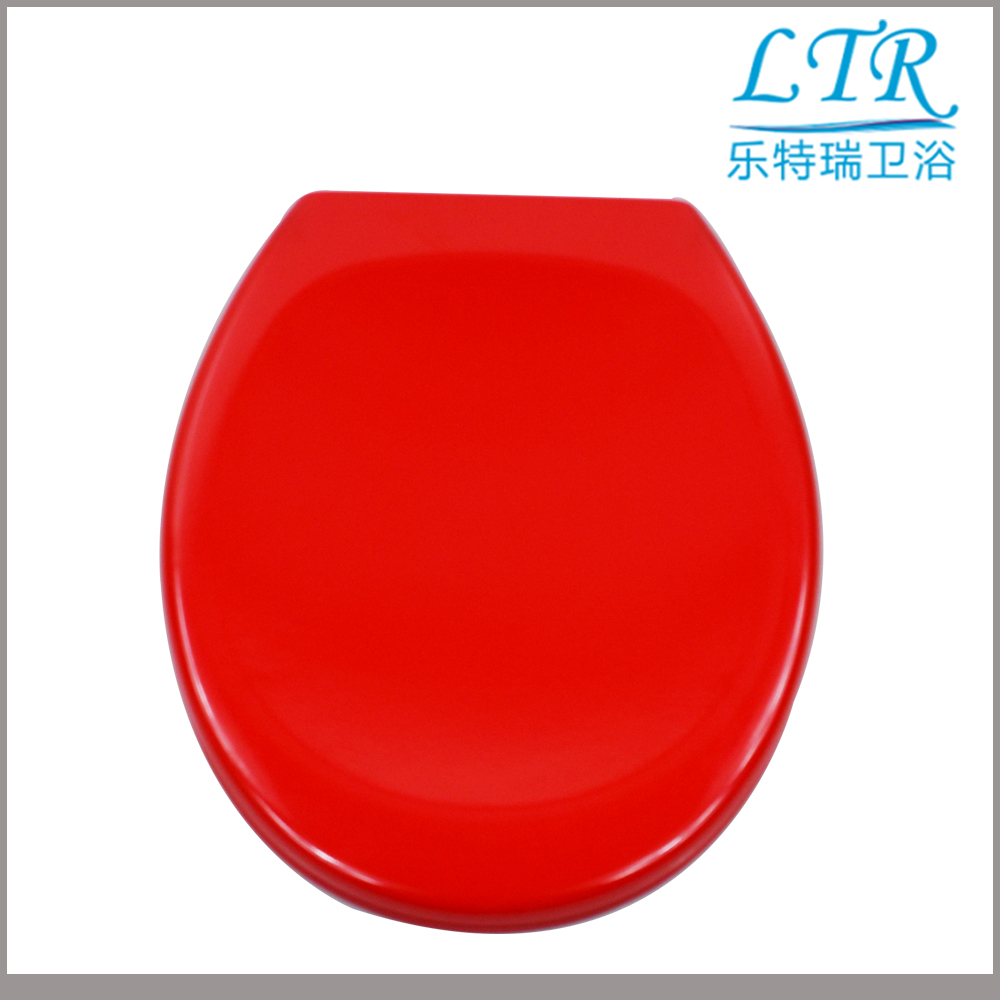 Red color round shape urea toilet seat