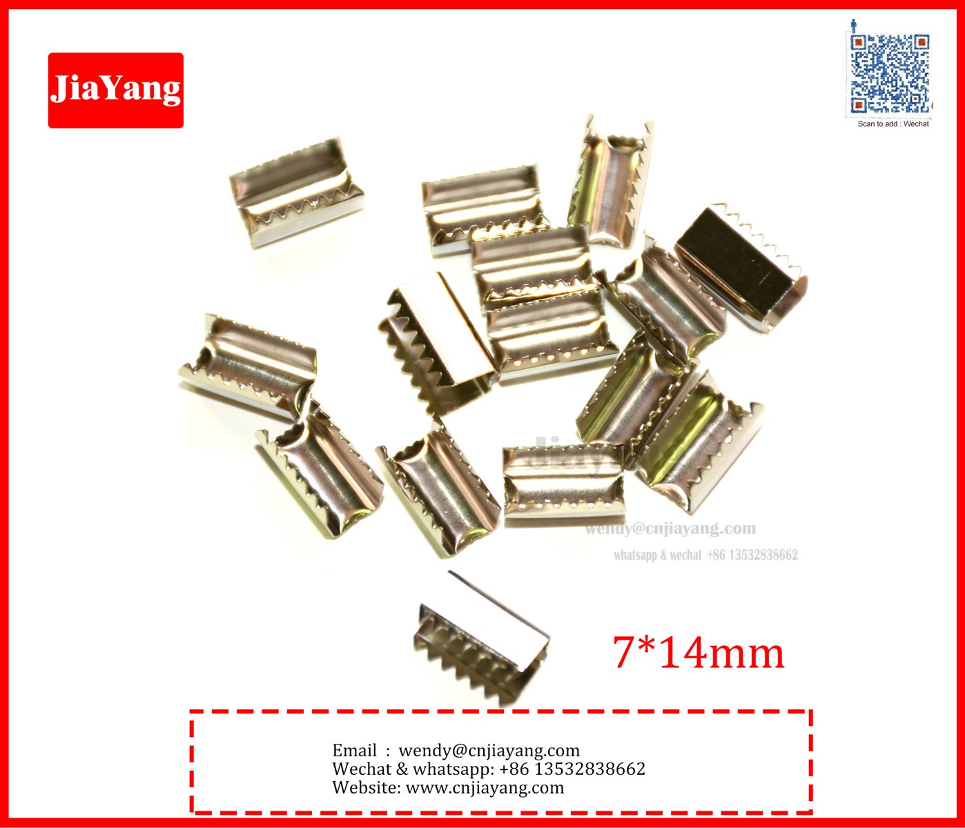 Decorative 1012mm metal crimp for rope lace