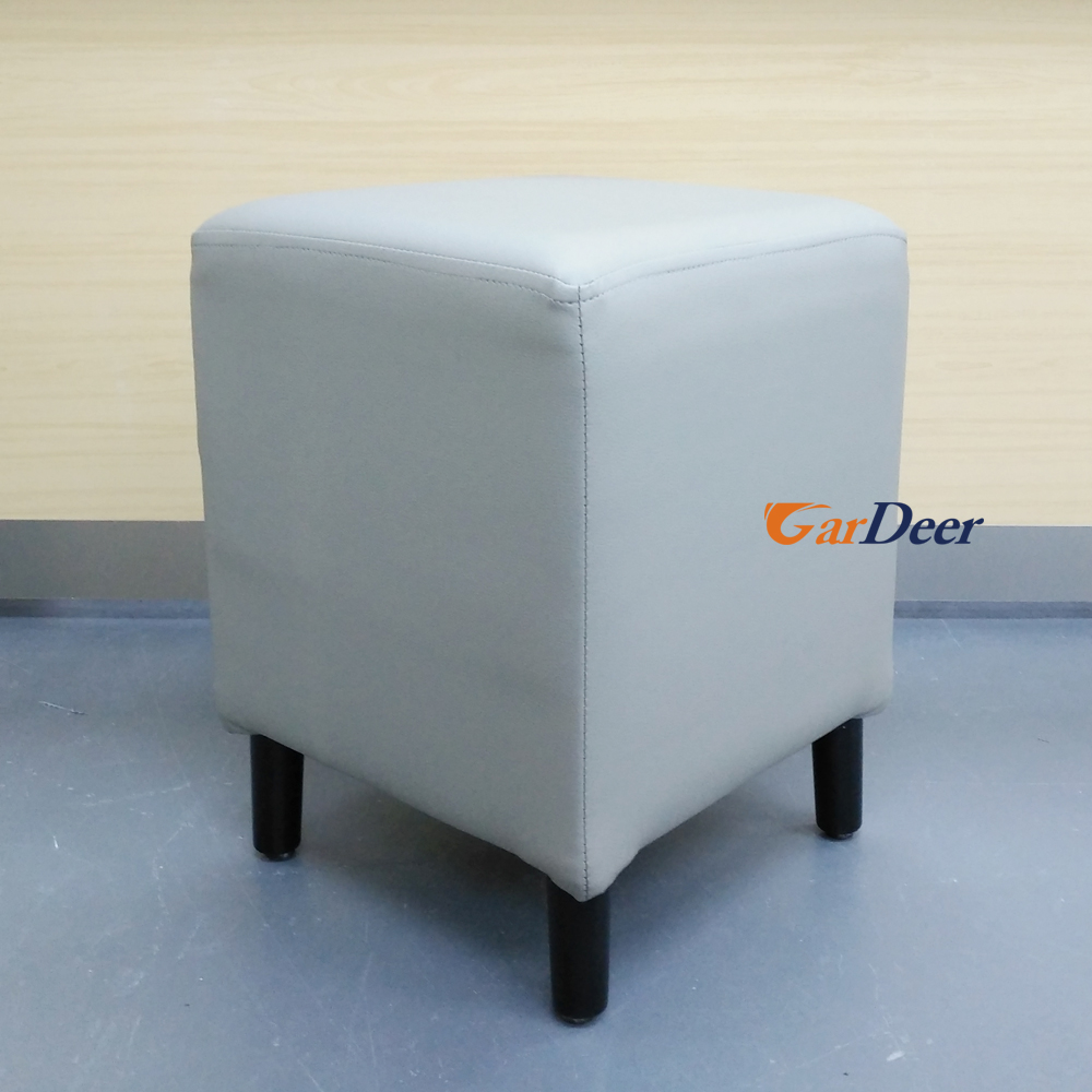 China manufacturer newest gray sofa leather stool for huawei store experience