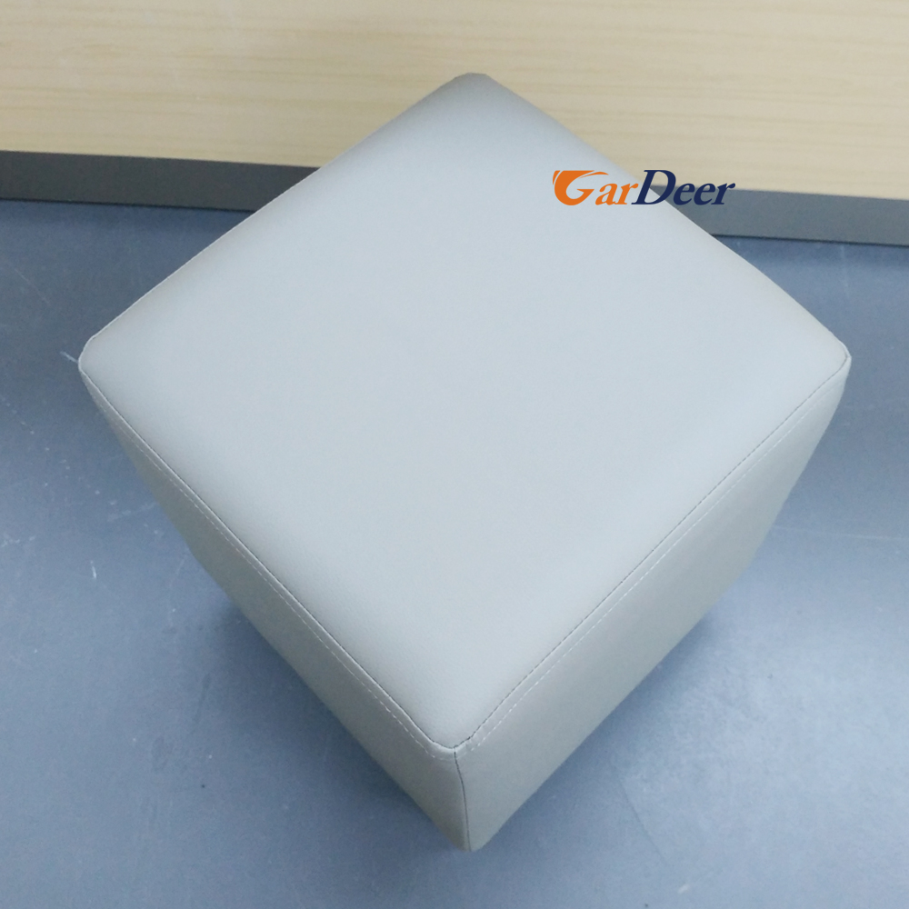 China manufacturer newest gray sofa leather stool for huawei store experience