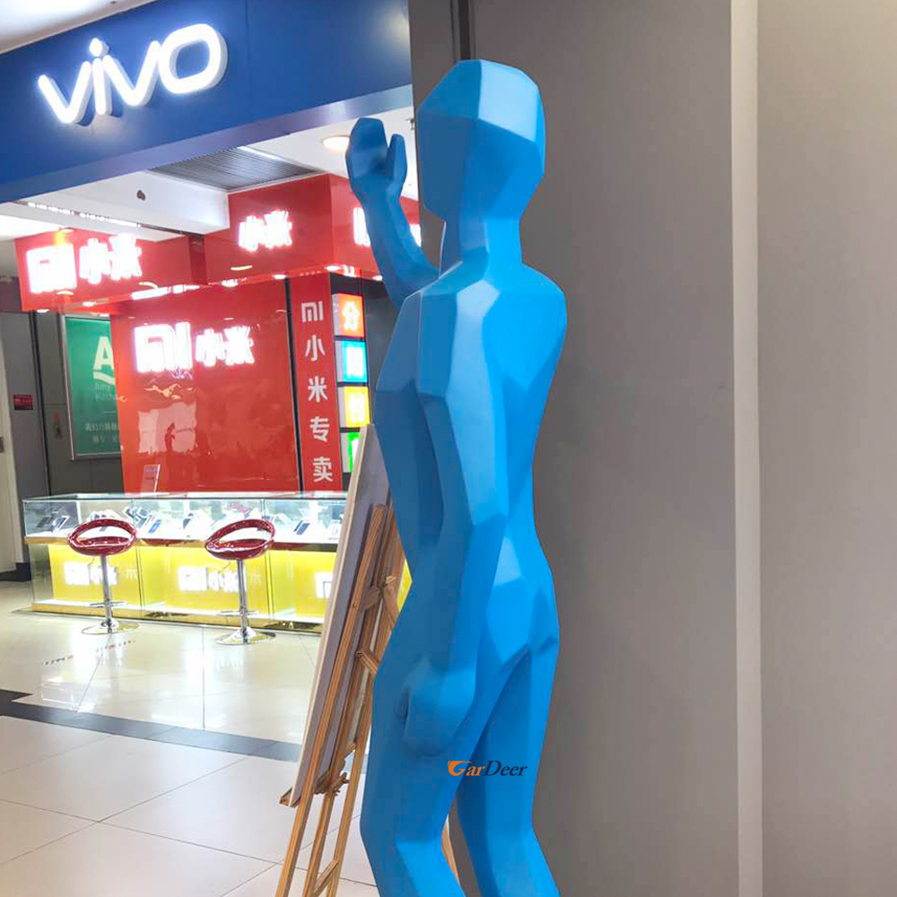 Hot deluxe solid blue parget human model for vivo store display