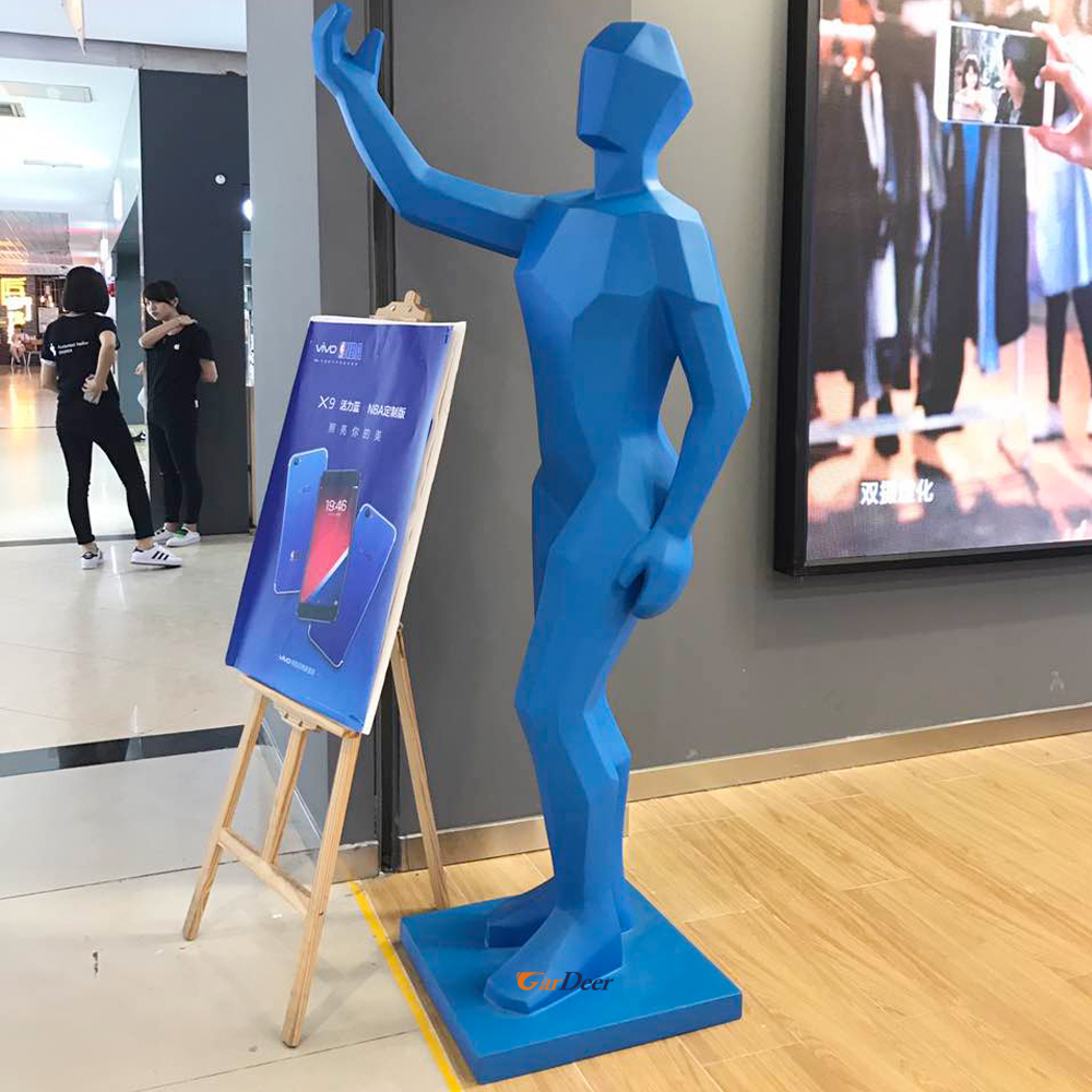 Hot deluxe solid blue parget human model for vivo store display