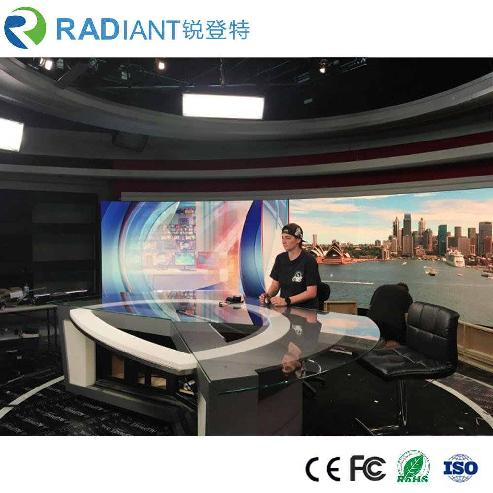 Ultra thin P25 indoor curved flexible led screen for TV wall