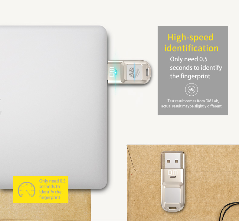 DM Fingerprint Encrypted USB Flash Drive