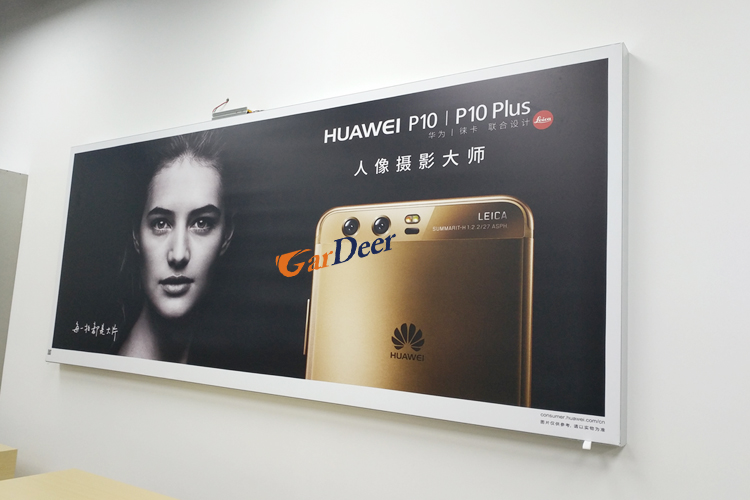 Shenzhen customized LED UV aluminum light box for mobile phone store display