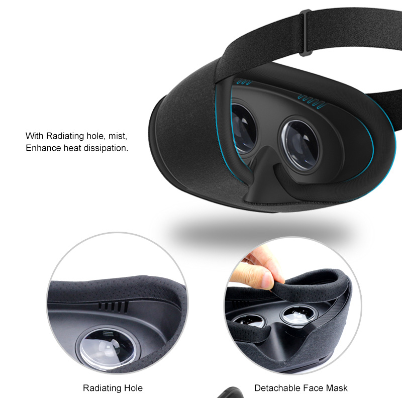 Newest VR Box 4760 inch 360 Degree Panoramic Video Immersive VR 3d Glasses