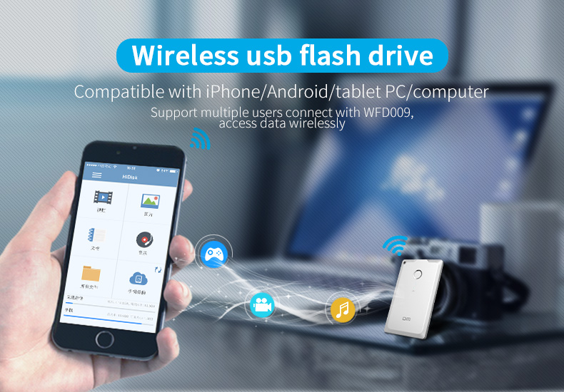DM WIFI USB Flash Drives 32G64G For iPhone Android PC Smart Pen Drive Memory Usb Stick