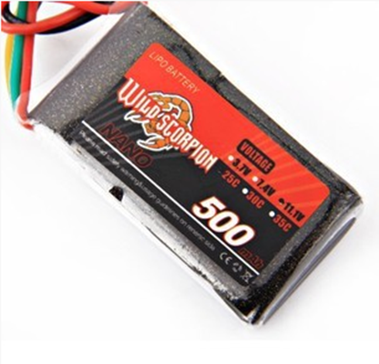 Wild scorpion aircraft model battery 111V 500MAH 25C remote control helicopter ship model car model lithium battery