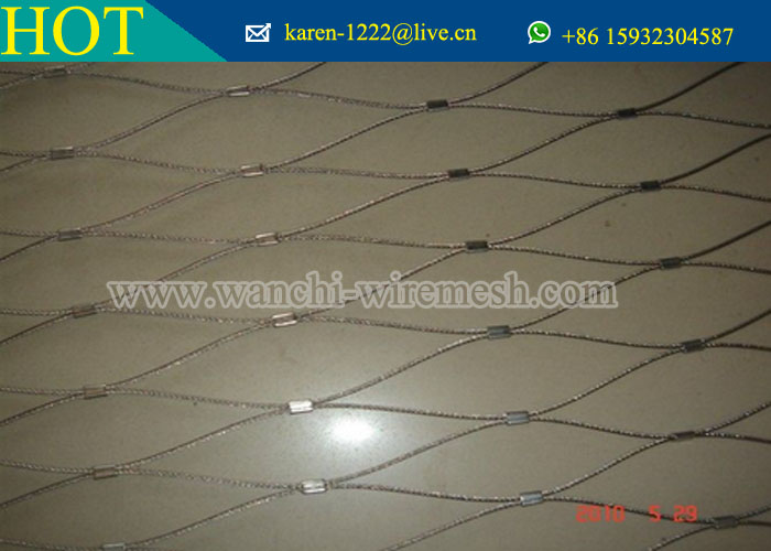 Black Oxide Finished XTend Wire Rope Mesh Fence for Zoo Animal