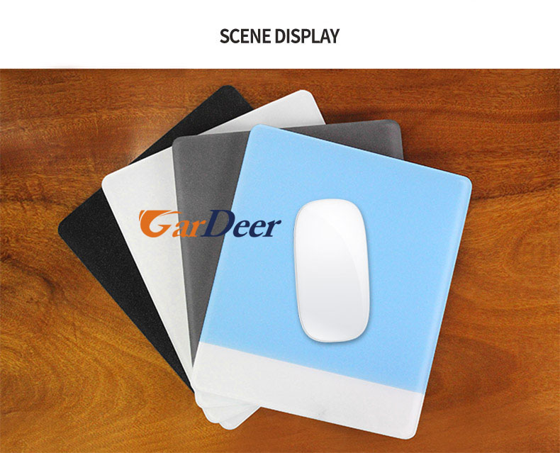 shenzhen factory creative white acrylic mouse pad for computer