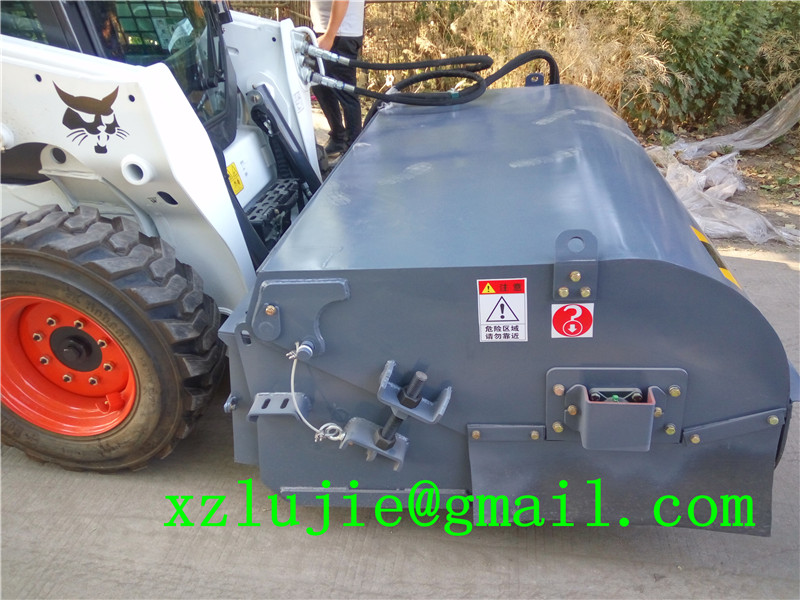 skid loader attachments road sweeper