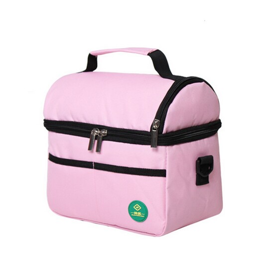 Chinese Supplier Plain Color Thermos Personal Lunch Food Picnic Time Tote Cooler Bag with Shoulder
