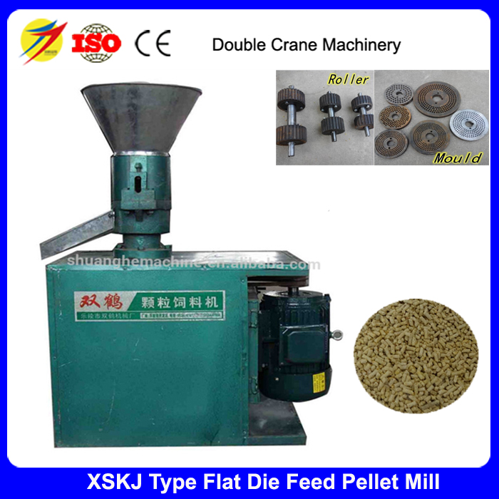 Double crane flat dir feed pellet mill poultry pellet feed making machine for same