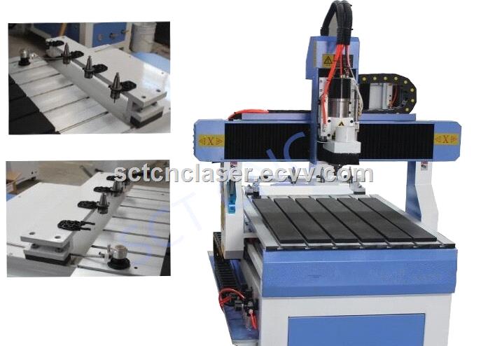 SCT China Linear Type ATC 6090 Small 3D Wood CNC Router