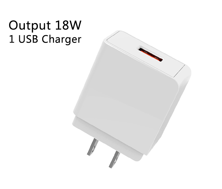 New arrival QC30 18W Max Quick Fast USB Charger 1 Port Wall Charger for Mobile Phone