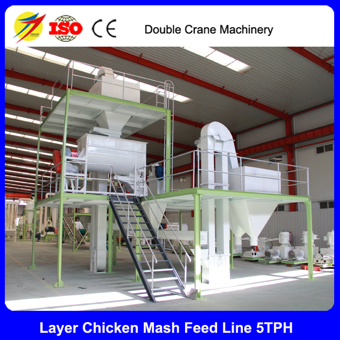 China poultry powder feed production line 5th for chicken cattle pig