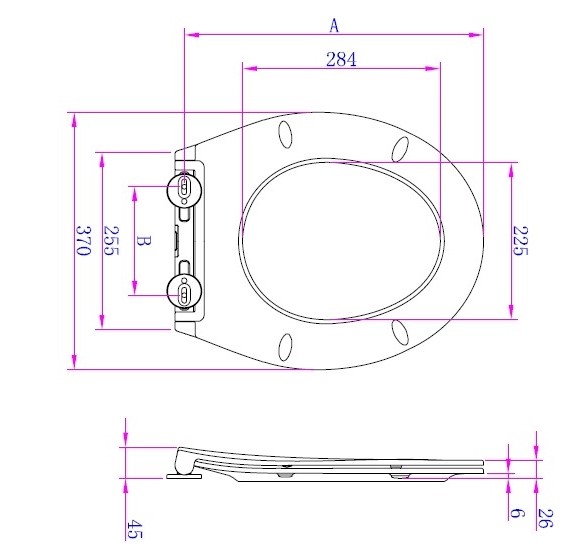 European standard urea toilet seat