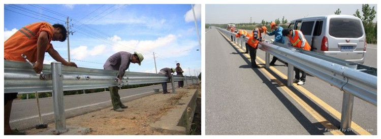 Steel Corrugated W Beam Highway Guardrail with Crash Barrier