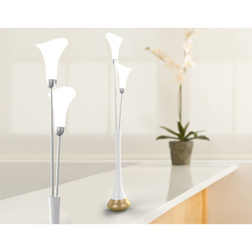 Decoration style wholesale custom bottom switch flower shape LED desk lamp lighting