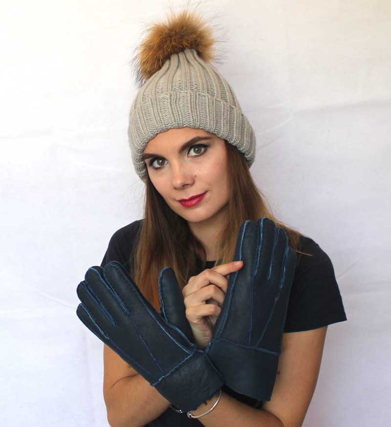 2017 newest gloves fur winter women