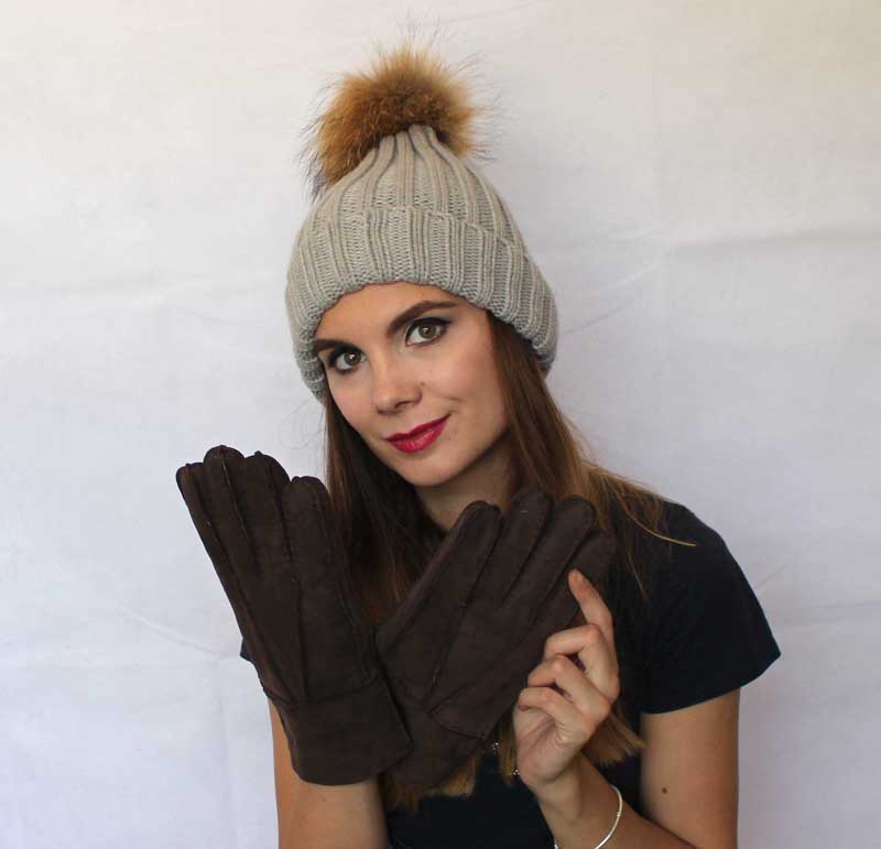 2017 newest gloves fur winter women