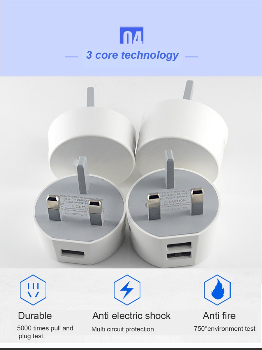 DC 5v 1a power adapter smart phone USB mobile charger from factory