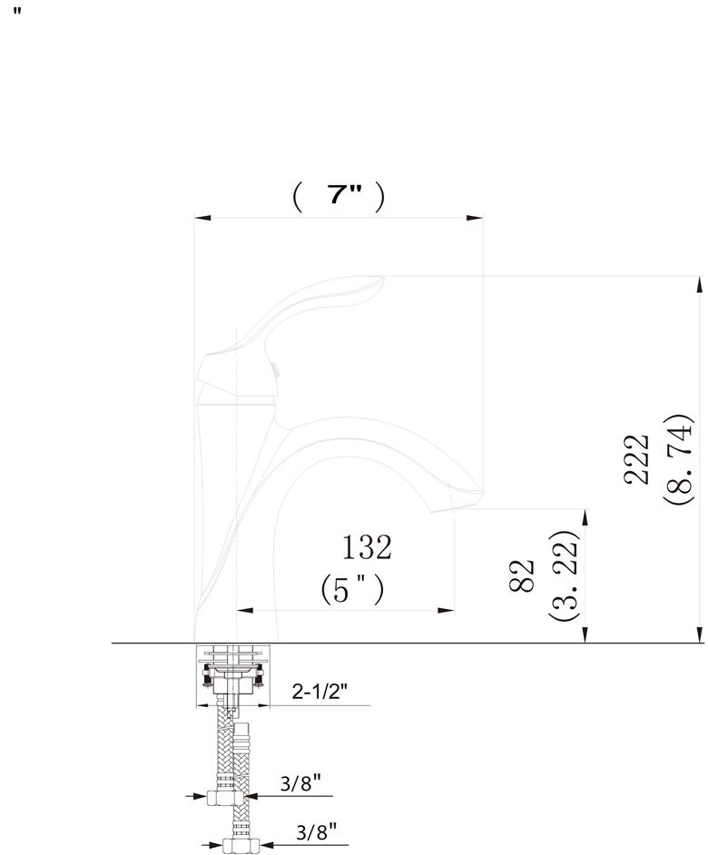 Single Handle Lavatory Bath Basin Faucet