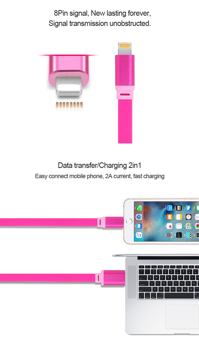 Colorful data USB cell phone cable flat mirco USB cable from Aotman