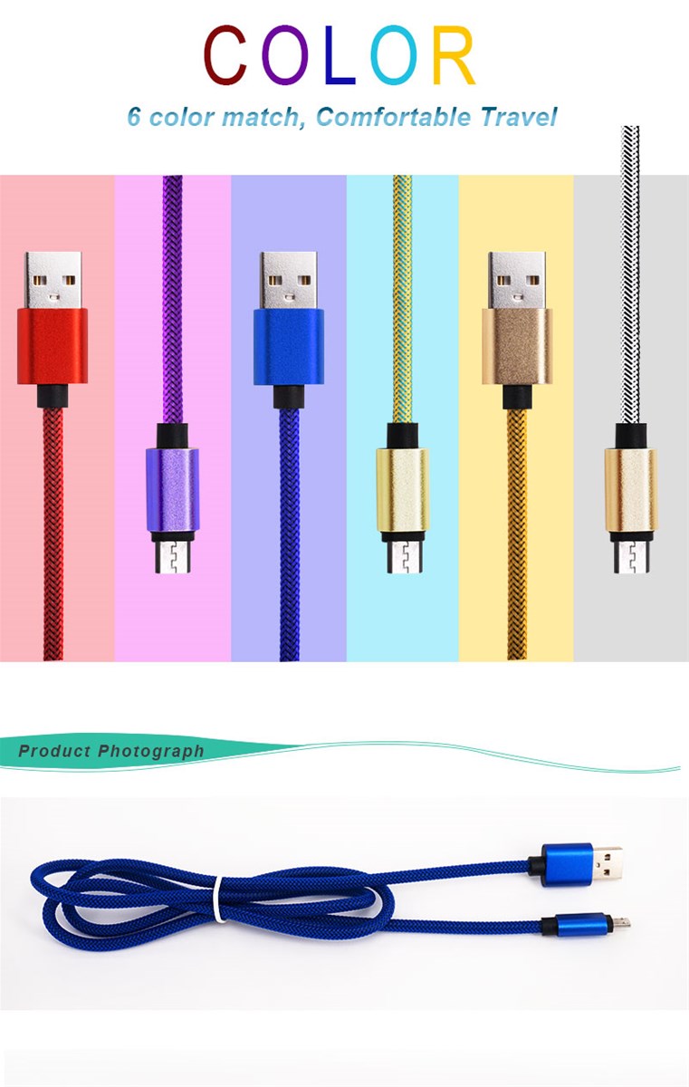 Fish net android charging cable USB chinese cell phone chargers for sale