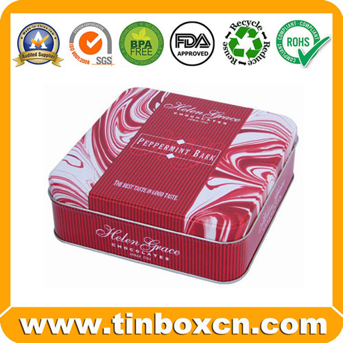 Tin Box Tin Can Square Tin Box BR331