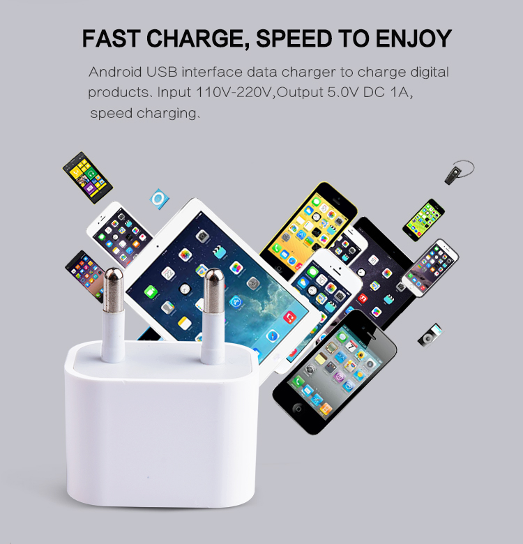 10W power adapter USB phone charger 5v 1a power adapter from factory