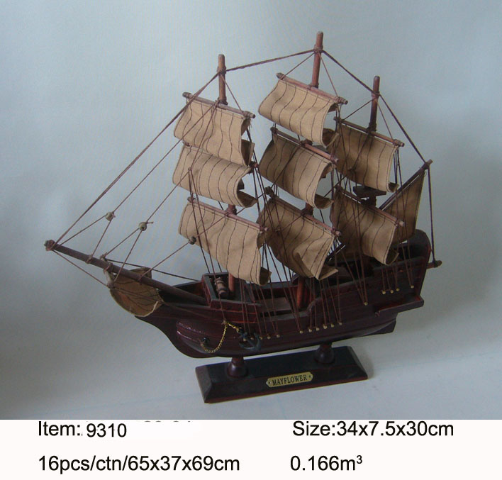 Gifts Decor MAYFLOWER Nautical Wooden Model Ship Handcrafts Sailing Model Boa