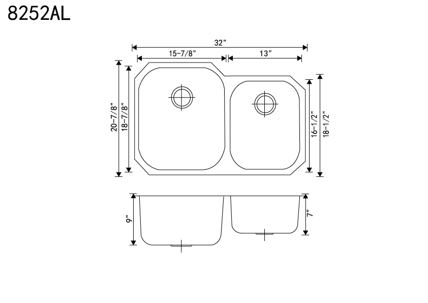 6040 Double Bowl Stainless Steel Sink Kichen Drawn Sink