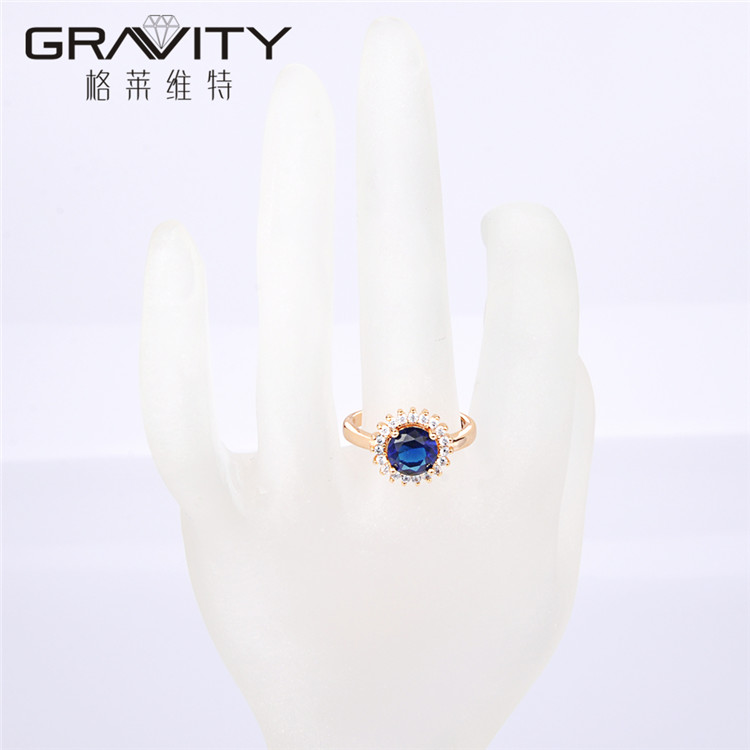 Gravity fashion Dubai Unique Elegant Blue Stone 18K Gold Body Jewelry Set Factory Direct Price For Ladies Jewelry set
