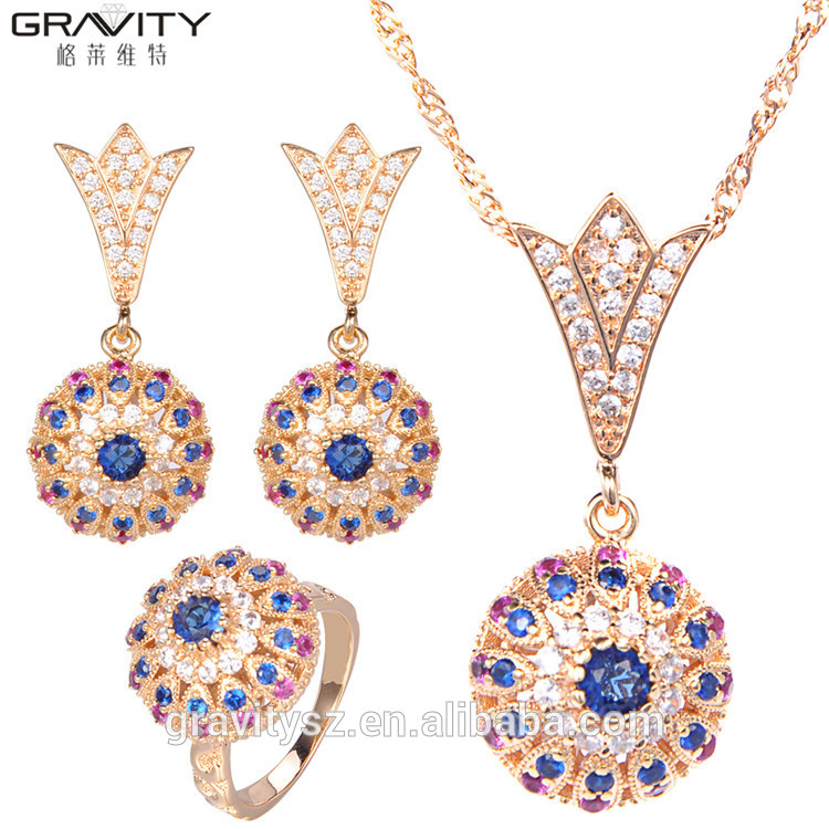 TZXG0088 China Gravity costume imitation gold plated necklace jewellery sets