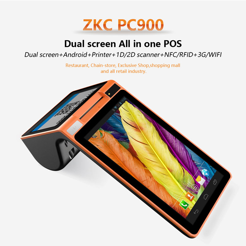 ZKC900 GPRS 3G WiFi Android Tablet PC POS Terminal with Integrated Thermal Printer