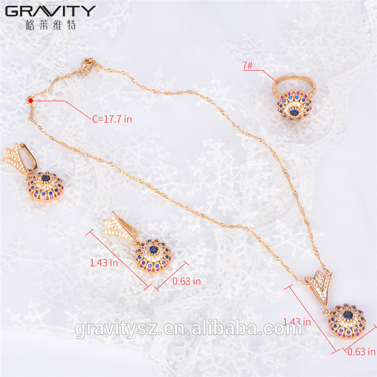 TZXG0088 China Gravity costume imitation gold plated necklace jewellery sets