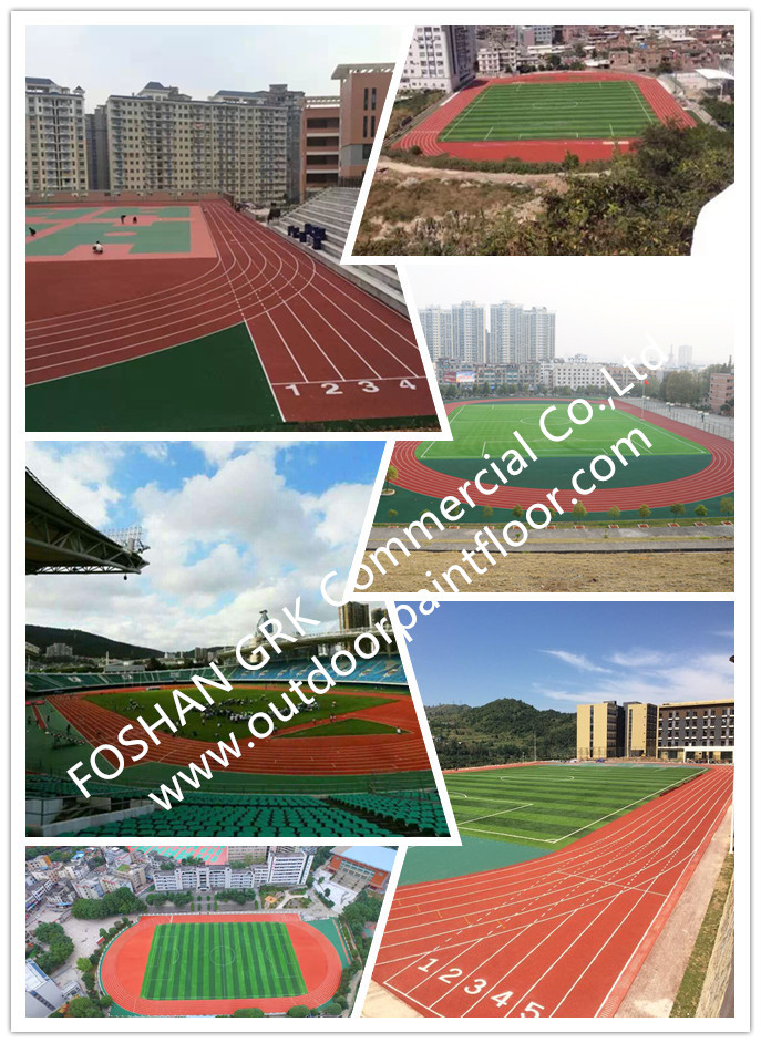 Factory Direct Acrylic coating SPU flooring and PU athletic tracks material CESGSITF certificated