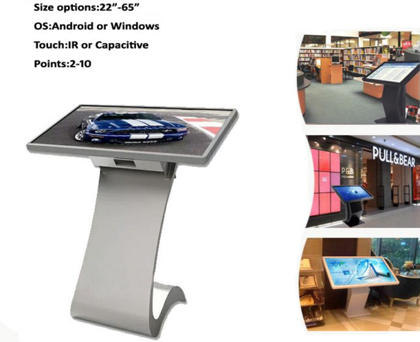 32 LCD interactive multi touch screen kiosk for lobby