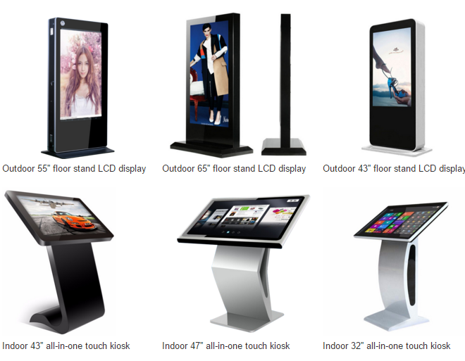 49 inches outdoor sunlight readable tft lcd touch screen kiosk totem lcd digital signagedisplay