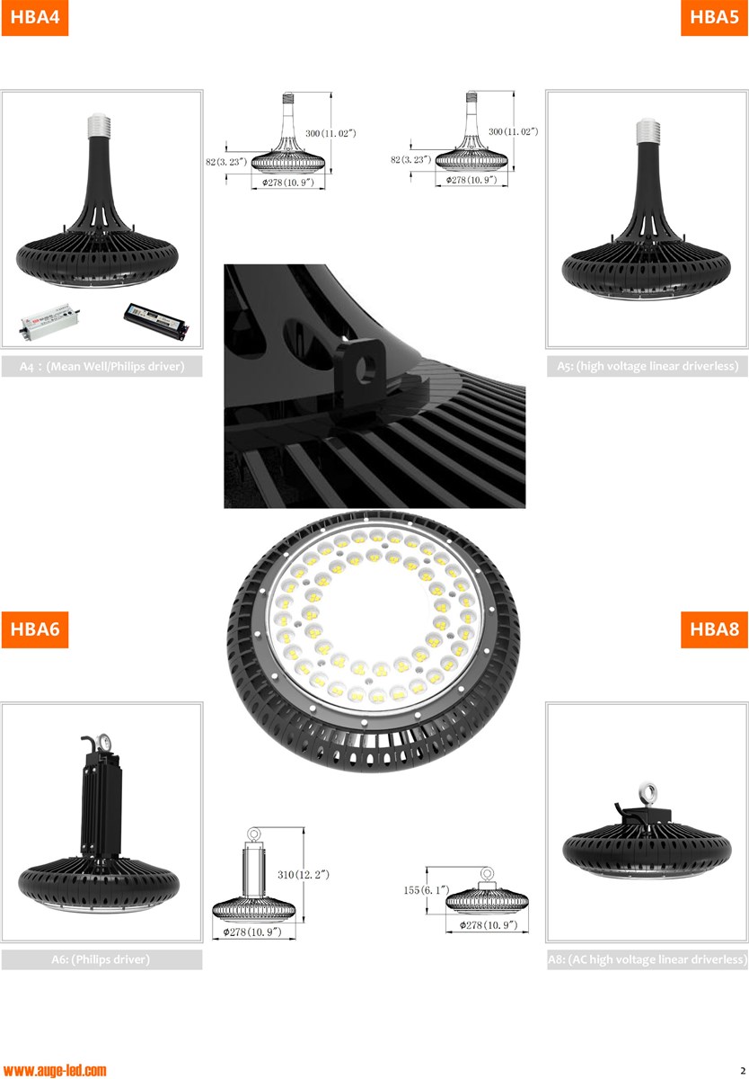 100W 150W UFO high bay light AC linear driverless UFO high bay light IP65 high bay light replace corn lamp