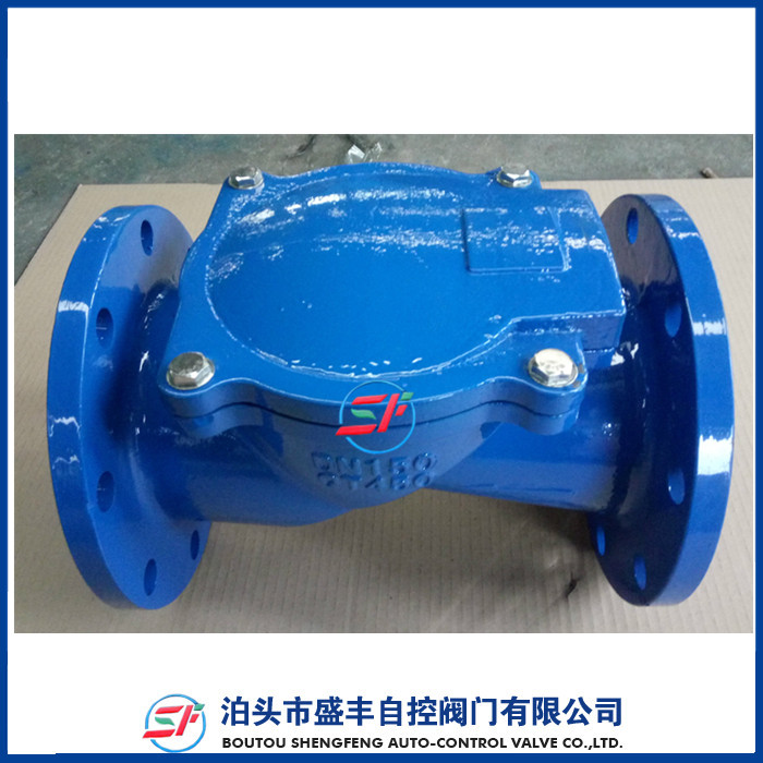 H44X rubber disc check valve ductile iron material