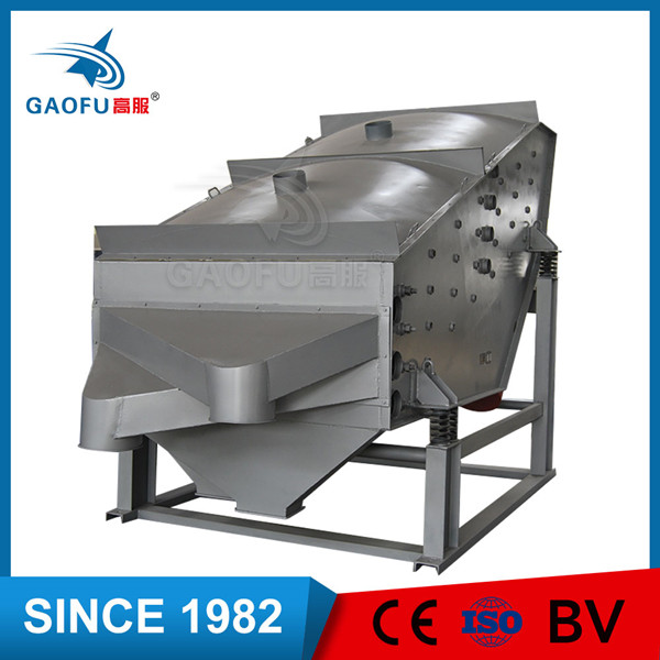 Linear carbon steel high frequency vibrating screen with big capacity