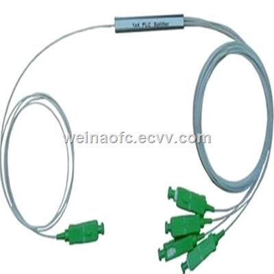 Minimodule PLC Optic Fiber Splitter 1X4 SM coupler with SCAPC connector 09mm inout cable