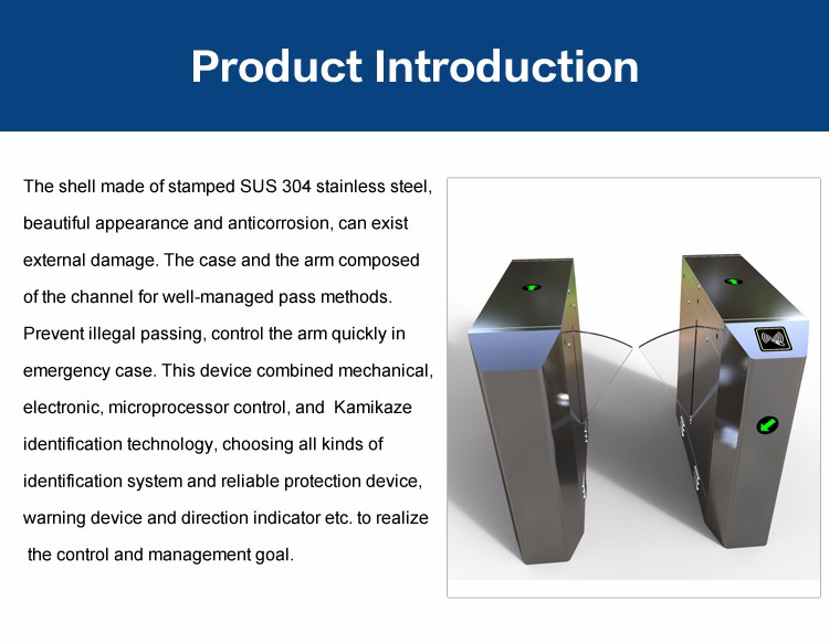 High Quality SUS 304 Stainless Steel Automatic Flap Barrier Gate