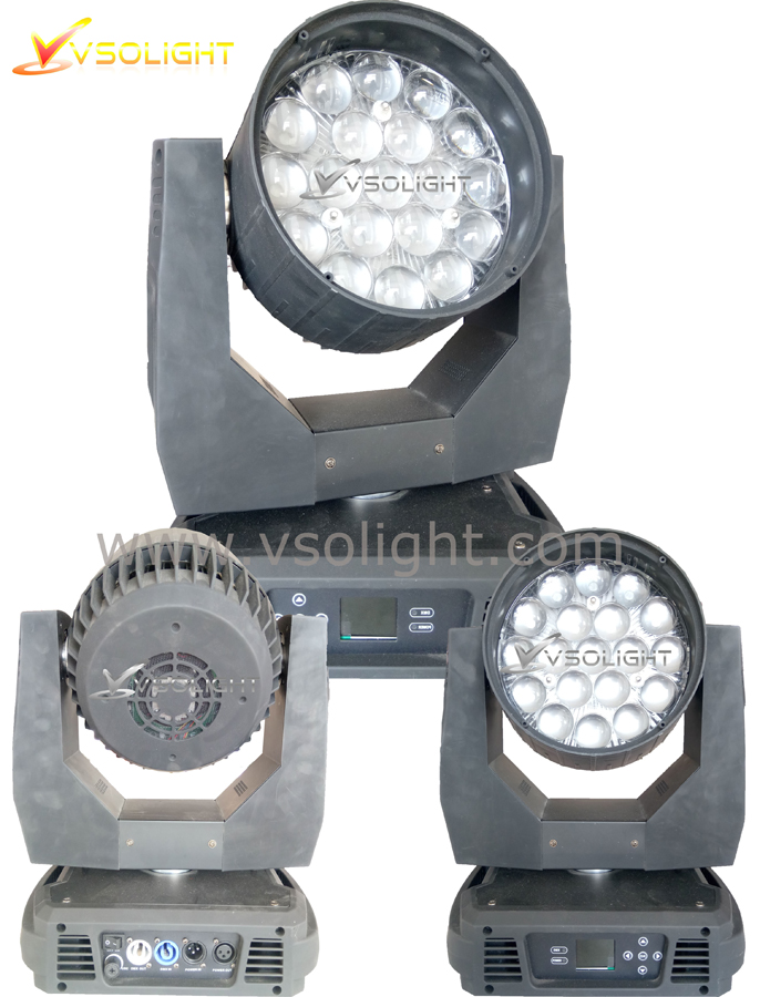 19x15w Led Wash Beam Moving Head Light With Ring Effect Fan 19x15w Led Wash Beam Moving Head Light With Ring Effect Fan Temperature Control
