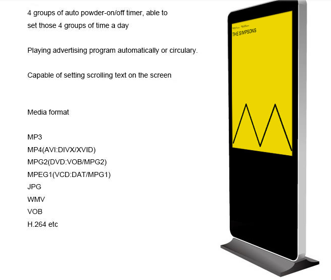 42 Inch Floor Standing Customized Electronic Advertising Equipment Iphone Kiosk LCD Advertising Equipment