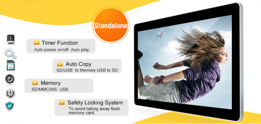42 Inch Wall Mount LCD Advertising Player LCD Media Player Monitor