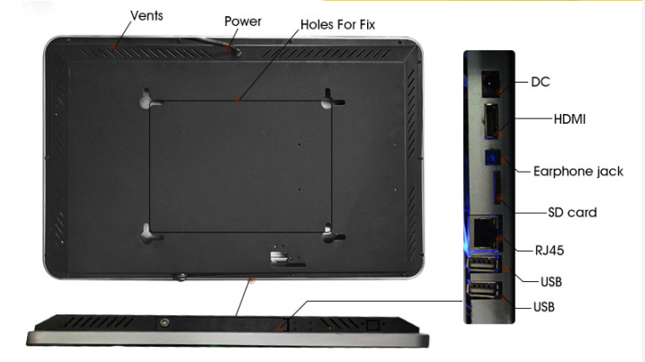 42 Inch Wall Mount LCD Advertising Player LCD Media Player Monitor